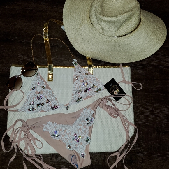 Sexy Strappy rhinestone bikini - Picture 2 of 8